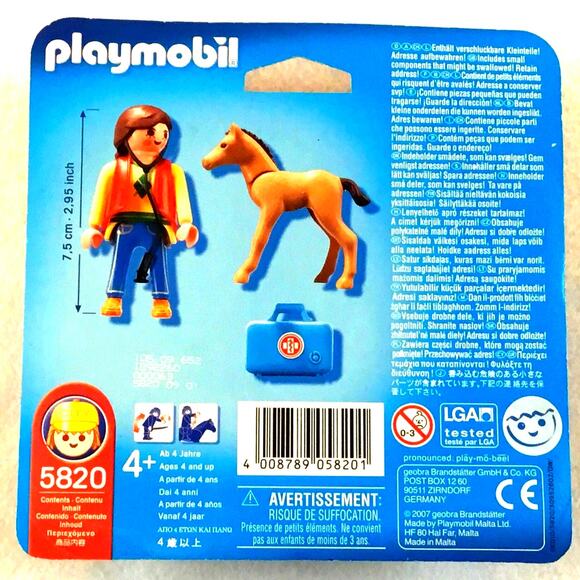 Playmobil 5820 Veterinarian Pony New in Package Ages 4+ - Picture 3 of 3